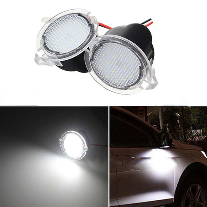 2x Under Mirror 6000K LED Light Puddle Lamps Suitable For Ford Ranger PX2 PX3