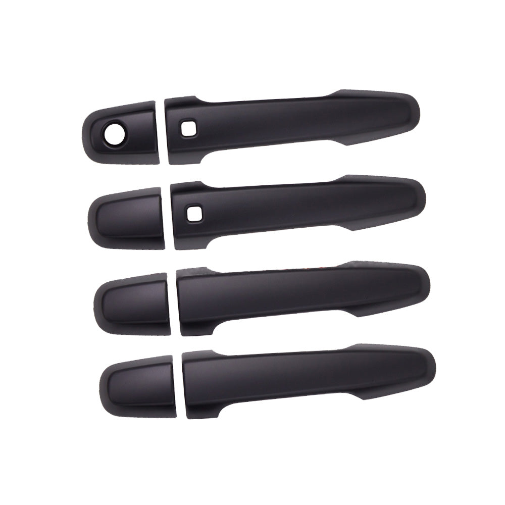 4PCS Matt Black Door Handle Cover Suitable For Mitsubishi Triton MQ MR 2015-2021.
