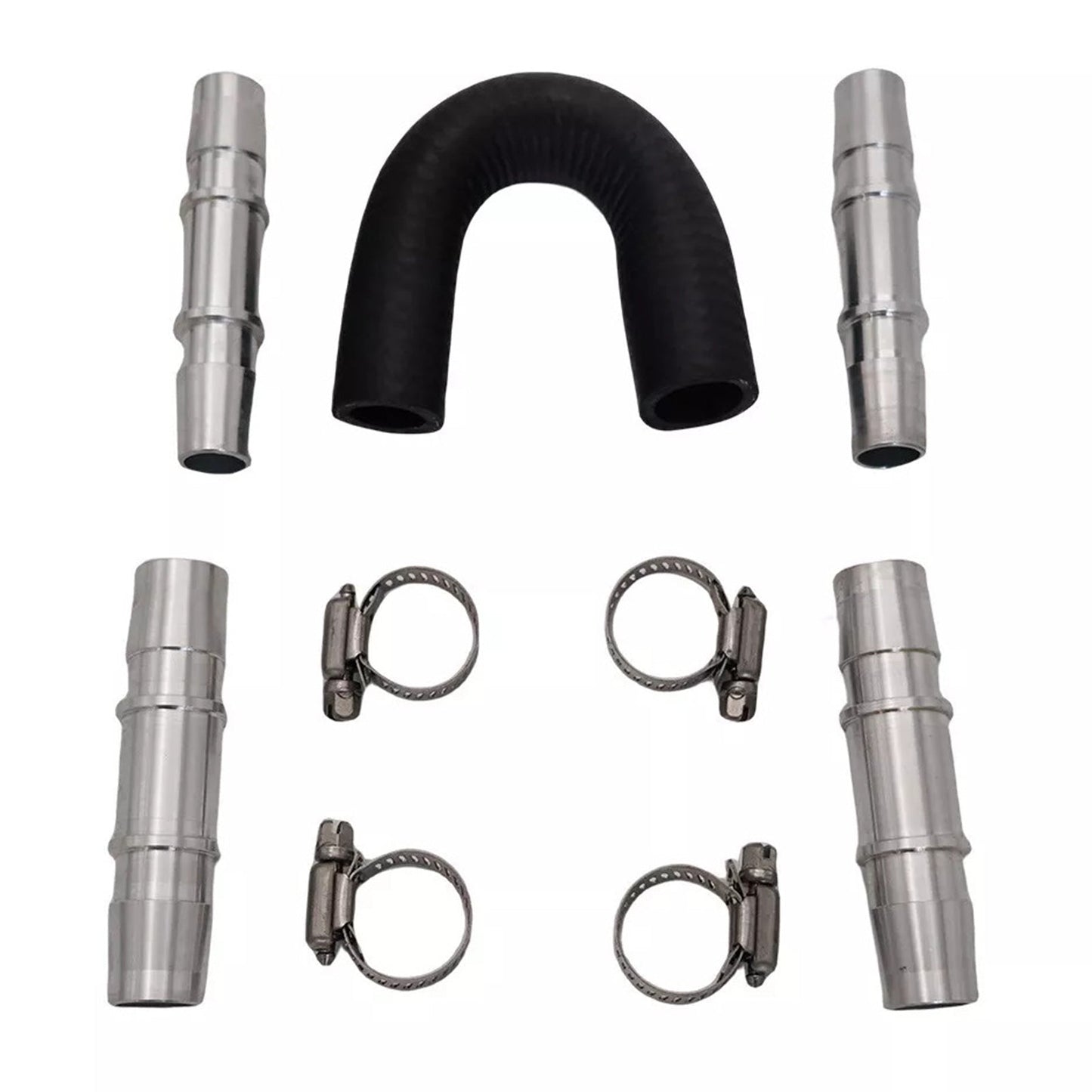 Car Engine Heater Core Bypass Kit 5 or 8in 3 or 4in Hose Fitting Aluminum For Most.
