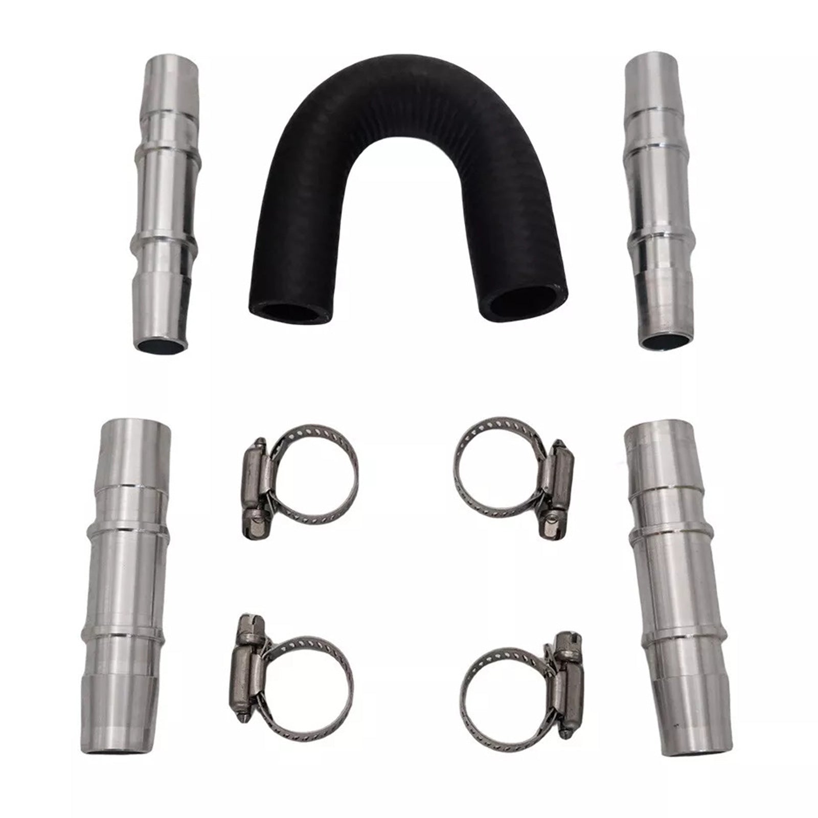 Car Engine Heater Core Bypass Kit 5 or 8in 3 or 4in Hose Fitting Aluminum For Most.
