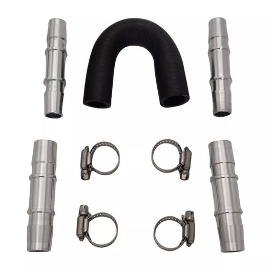 Car Engine Heater Core Bypass Kit 5 or 8in 3 or 4in Hose Fitting Aluminum For Most.