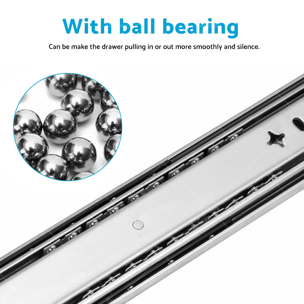 PAIR 90KG Loading Capacity Locking Drawer Slide Runner Trailer 800mm or 1600mm.