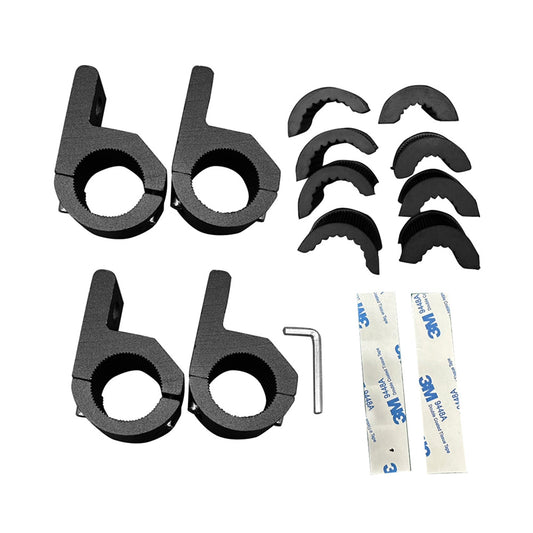4x 19-32mm (1.2 Inch) Bullbar Pipe Mount Bracket Clamps Suitable For LED Work Light Bar 3 Set Insert.