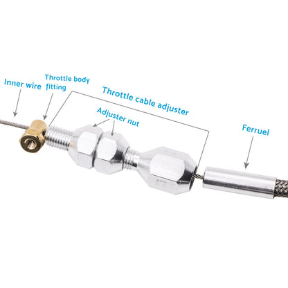 36 inch  Braided Throttle Cable Kit Suitable For 97-07 Chevrolet LS1 4. 8 5. 3 5. 7 6. 0.