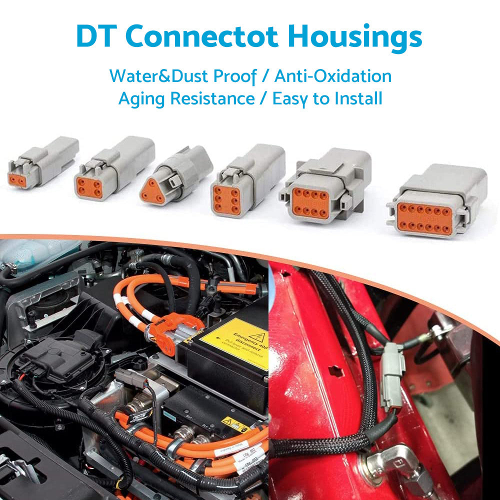 750pcs Deutsch DT Connector Kit 2 3 4 6 8 12 Pin With Stamped Contacts Male Female Suitable For Universal Automotive Use