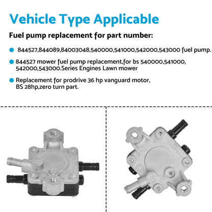 Fuel Pump 844527 Suitable For Selected Briggs  and  Stratton Vanguard Motors.
