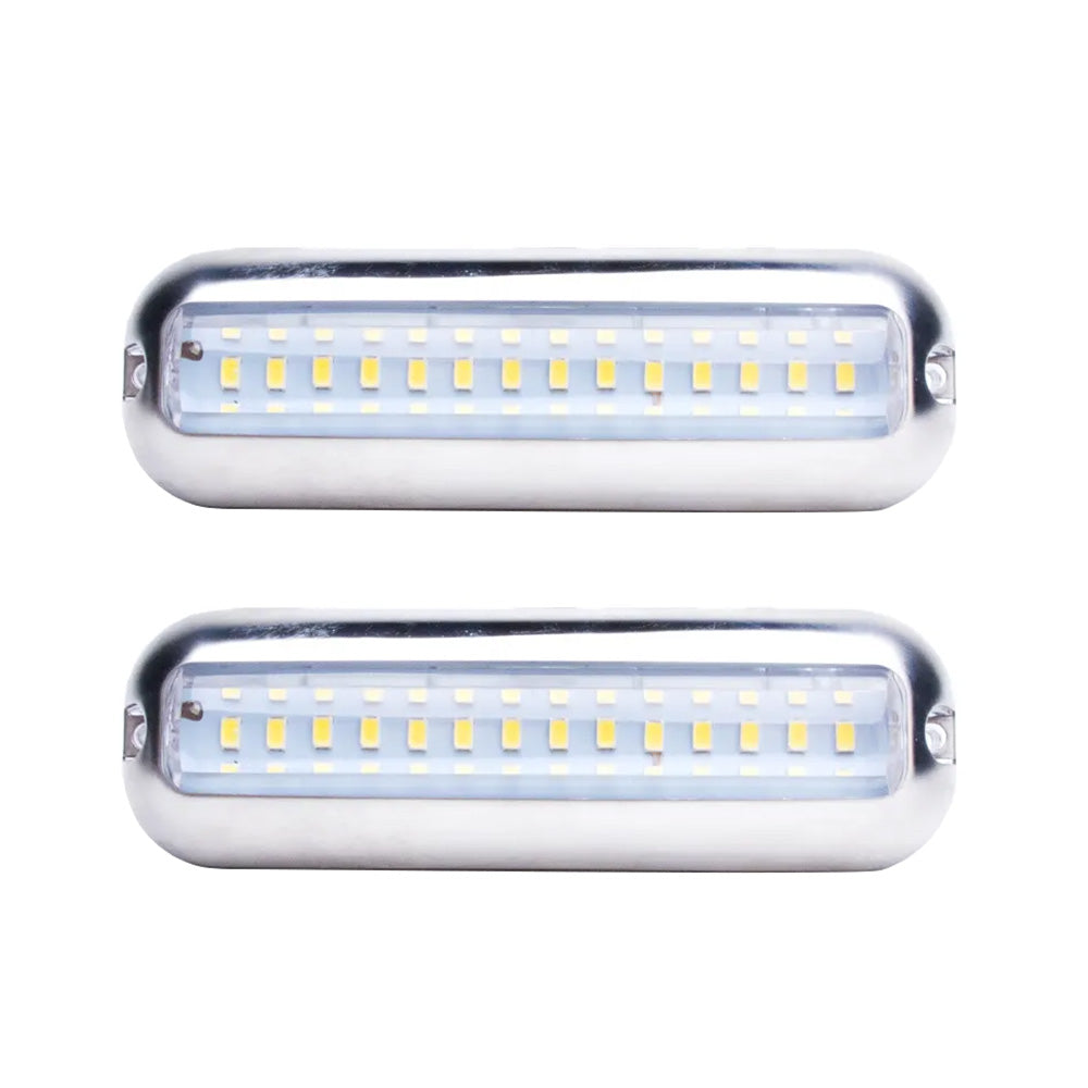 42LED Boat Underwater Light Pair Stainless Steel Suitable For Marine Boat Pontoon Transom