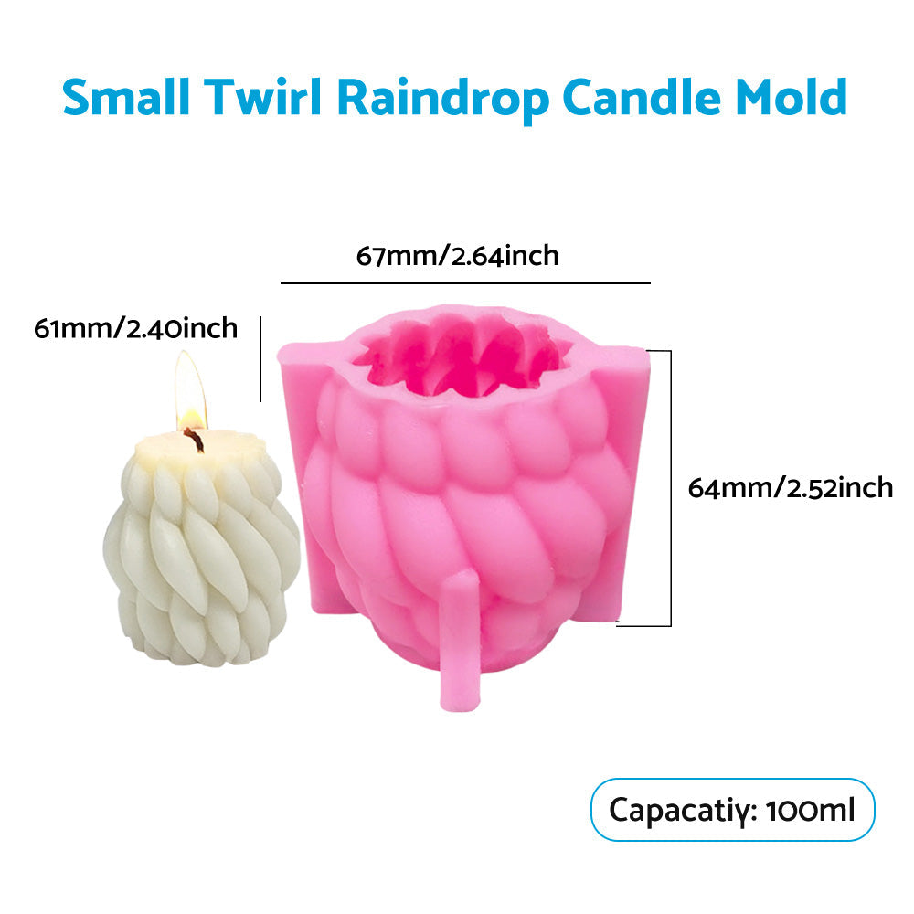 2PCS Candle Mold 3D Silicone Resin Candle Mould Epoxy Casting Mould DIY Craft.