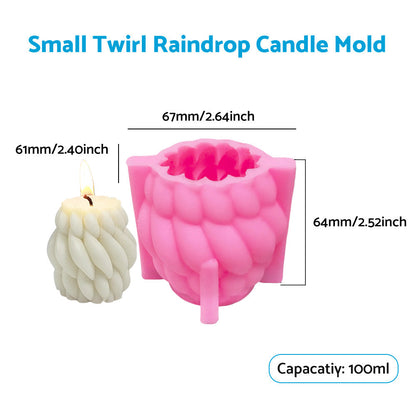 2PCS Candle Mold 3D Silicone Resin Candle Mould Epoxy Casting Mould DIY Craft.
