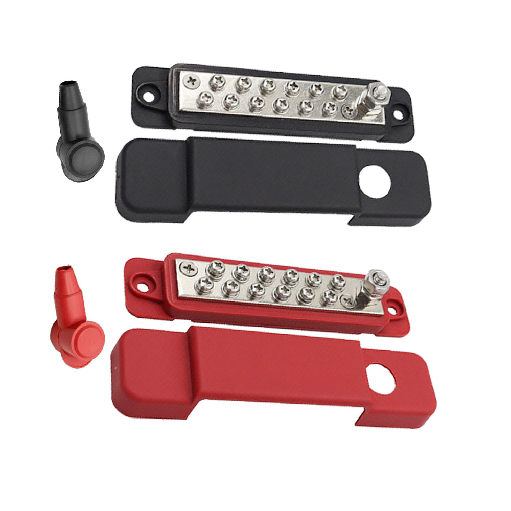 2x 12-Terminal Power Distribution Block Bus Bar Suitable for DC 48V 12P Wiring