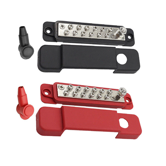 2x 12-Terminal Power Distribution Block Bus Bar Suitable For DC 48V 12P Wiring