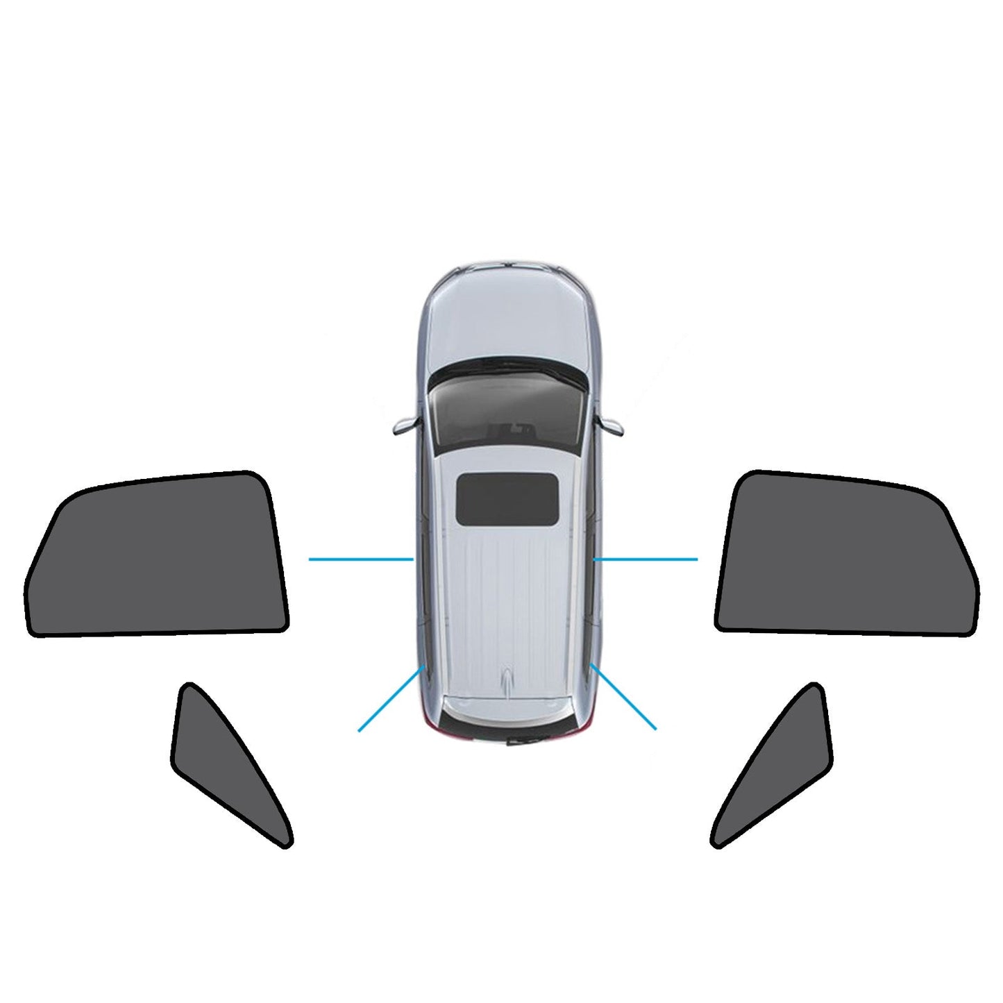 Magnetic Mesh Sun Blind Shades Suitable for Audi Q3 2011-2018 on Front/Rear.