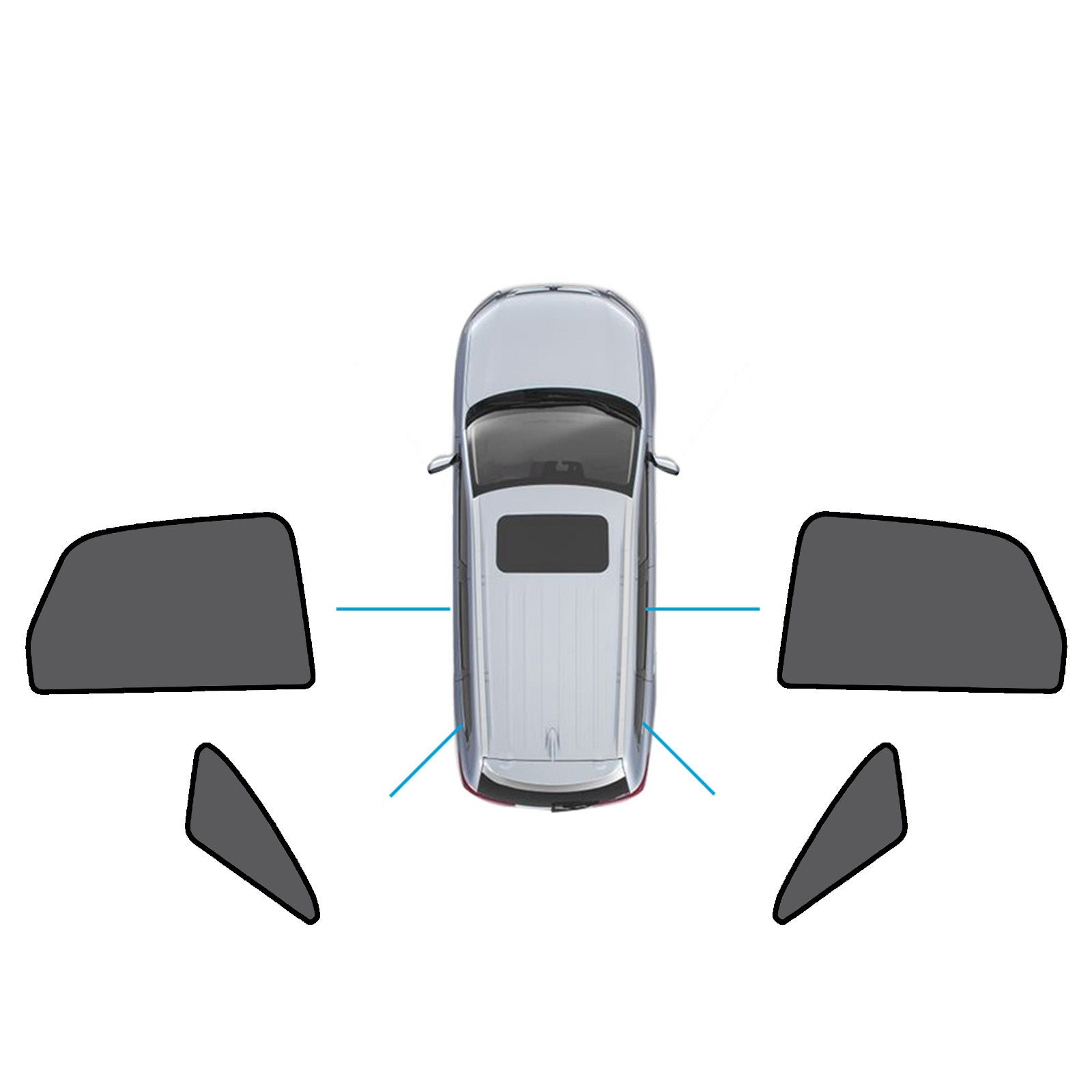Magnetic Mesh Sun Blind Shades Suitable for Audi Q3 2011-2018 on Front/Rear.