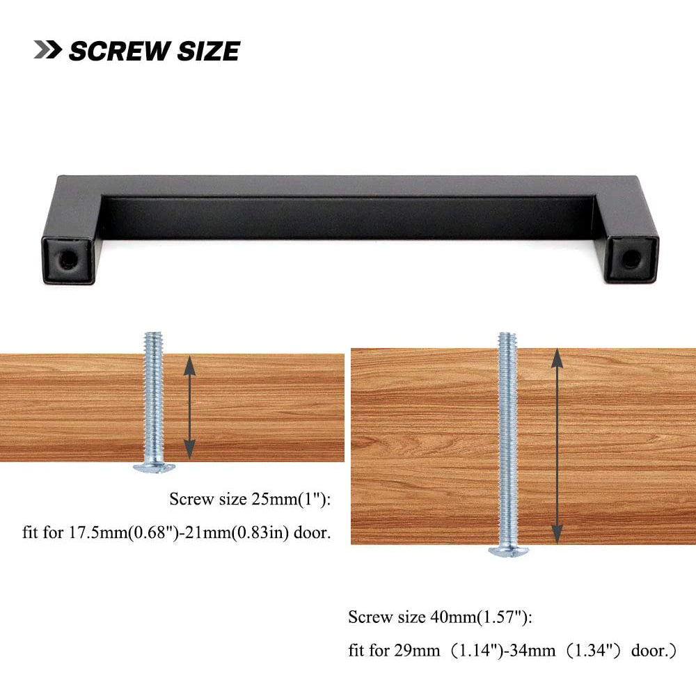 Square Kitchen Cabinet Handles Pulls Stainless Steel Door Knobs Drawer Handles.