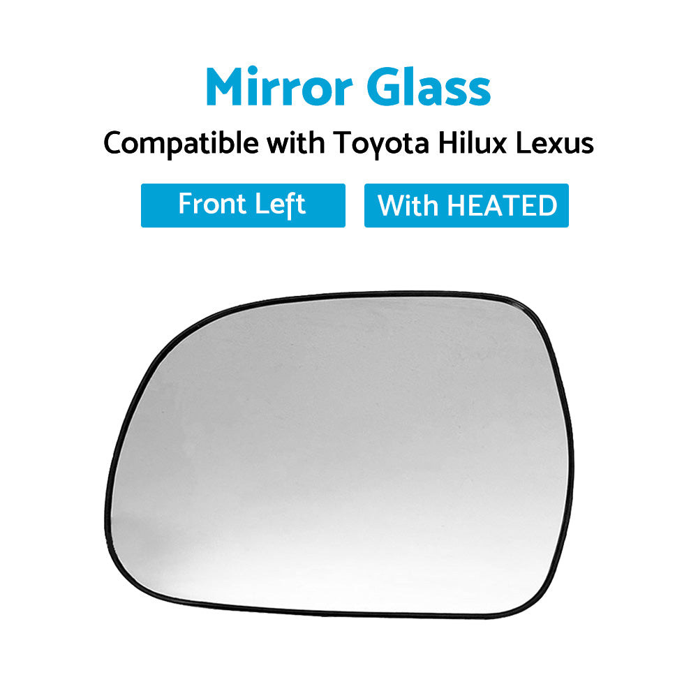 Left Side Heated Convex Mirror Glass Suitable For Lexus RX300 RX330 Toyota Hilux.