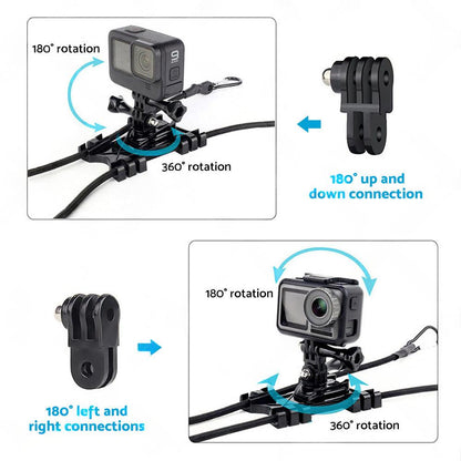 Adjustable Camera Fence Mount Stand Holder For Action Camera and Mobile Phone.