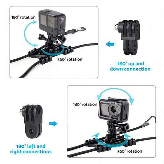 Adjustable Camera Fence Mount Stand Holder For Action Camera and Mobile Phone.