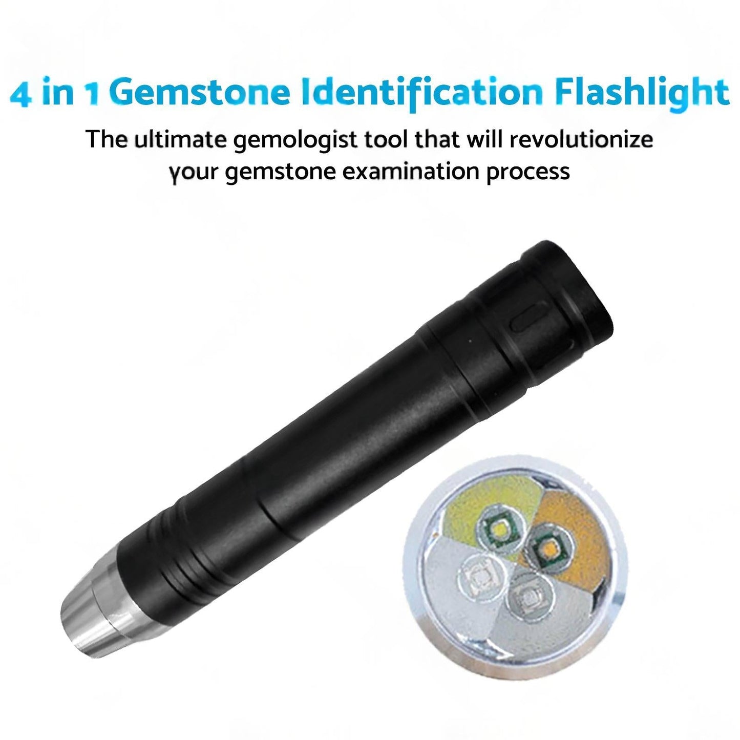 Professional 4-in-1 LED Gemstone Identification Light Suitable For Gemologists.