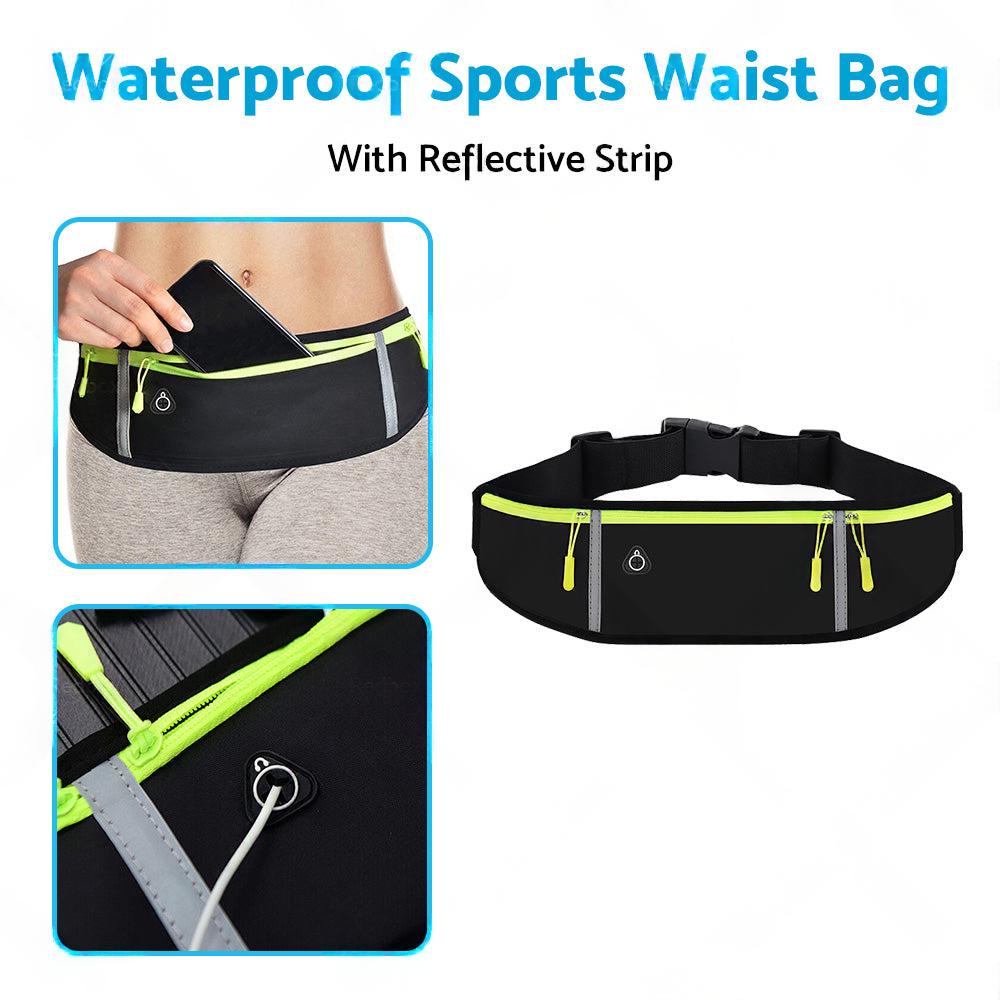 Waterproof Running Hiking Sport Bum Bag Travel Money Phone Belt Waist Zip Pouch.