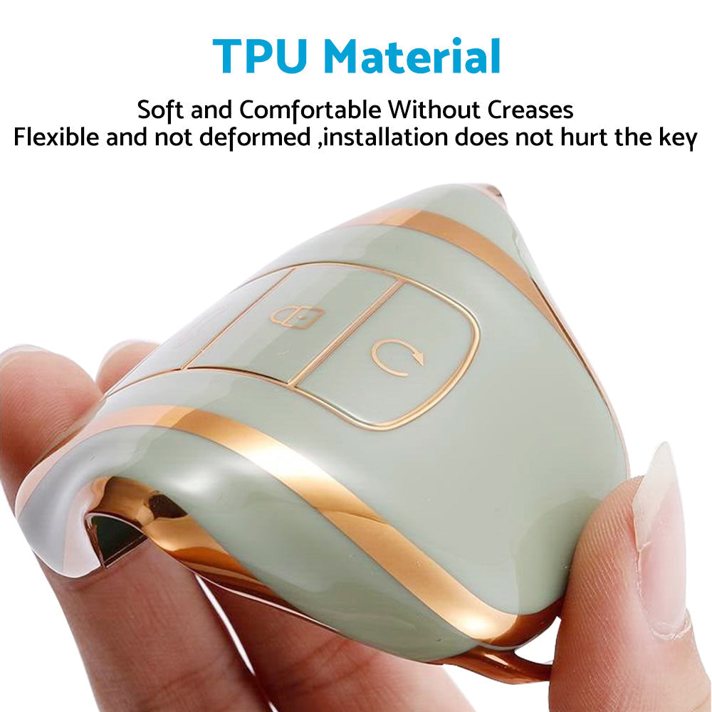 TPU Car Remote Key Fob Case Cover Suitable For Chery Omoda 5 Green.