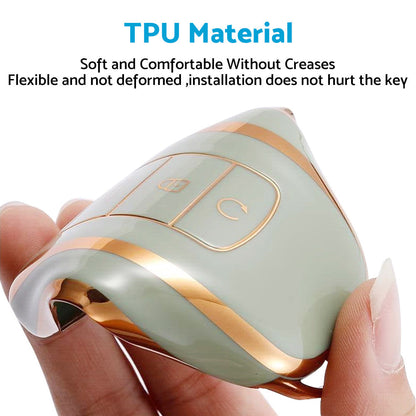 TPU Car Remote Key Fob Case Cover Suitable For Chery Omoda 5 Green.