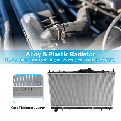 Premium Radiator fits MITSUBISHI 380 DB 3. 8L V6 2005-2008 AUTO MANUAL