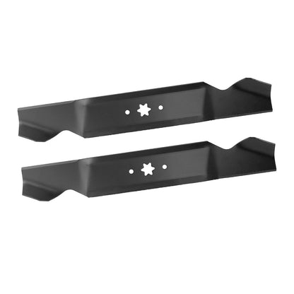 2x Blades Suitable for 38inch MTD Ride on Mowers 6 Point Centre Hole 742-0654.