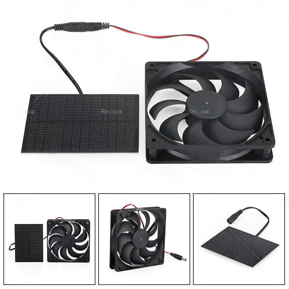 3W Solar Panel Powered Fan Mini Ventilator For Greenhouse Pet or Dog Chicken House.