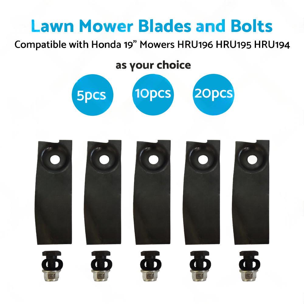 5/10/20x Lawn Mower Blades and Bolts For Honda19  Mowers HRU196 HRU195 HRU194.