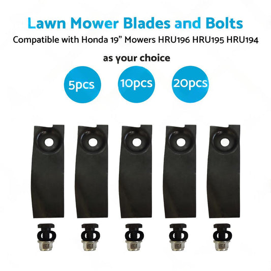 5/10/20x Lawn Mower Blades and Bolts For Honda19  Mowers HRU196 HRU195 HRU194.