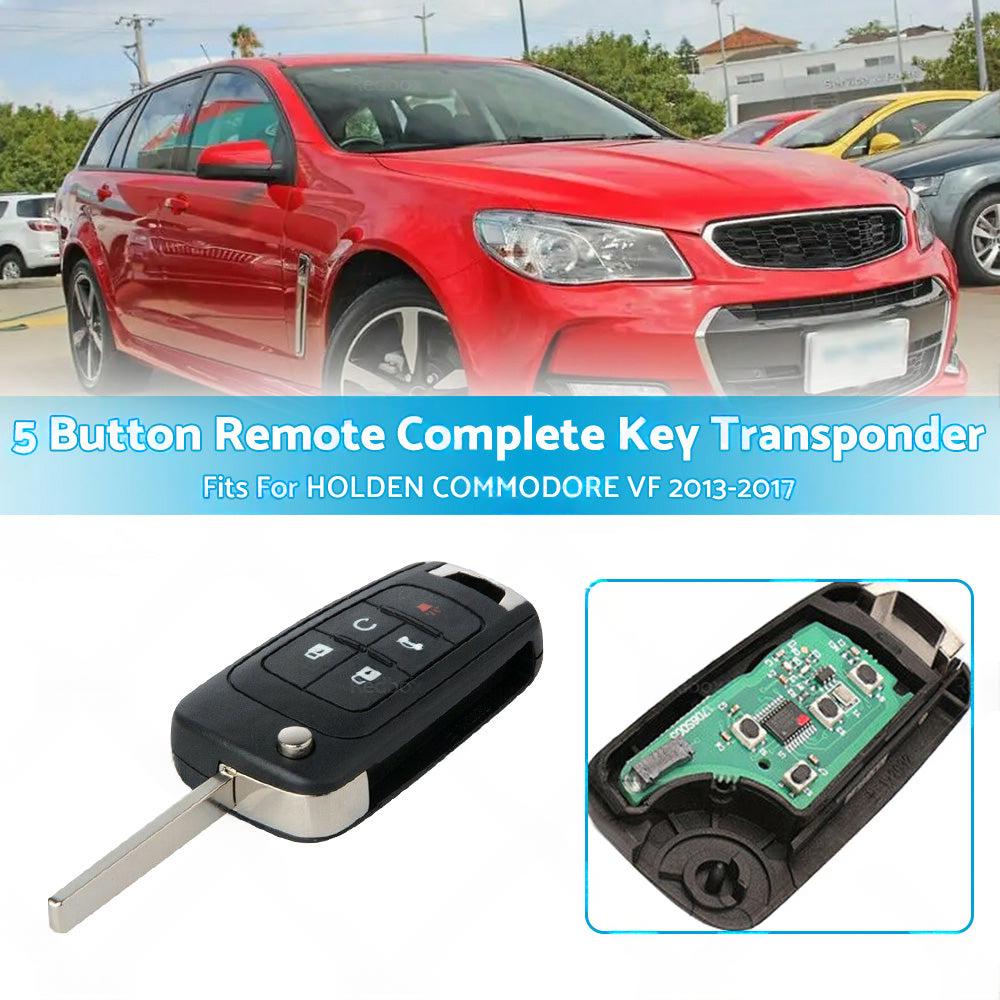 5 Button Remote Complete Key Transponder Fits For HOLDEN COMMODORE VF 2013-2017.