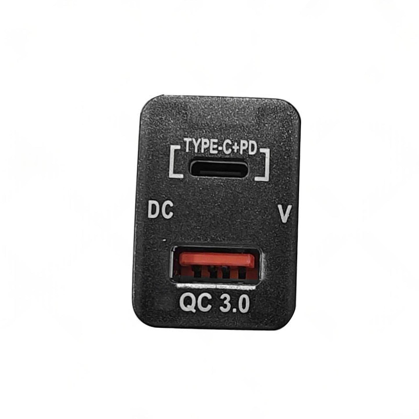 TYPE C  VOLT  QC 3. 0 USB CHARGER Suitable for Toyota Hilux Prado BLUE LED 12v.
