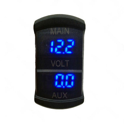 12V-24V Dual Voltmeter Battery Monitor LED Digital Car Boat Voltage Marine Gauge.