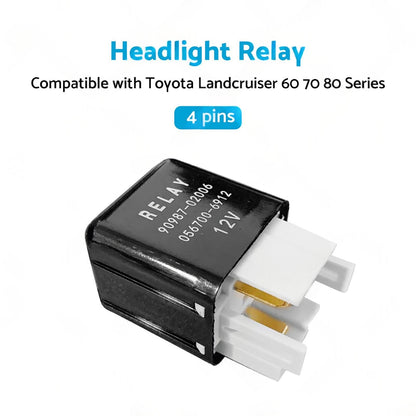 Headlight Relay 12V 4 Pins 90987-02006 Suitable For Toyota Landcruiser 60 70 80.