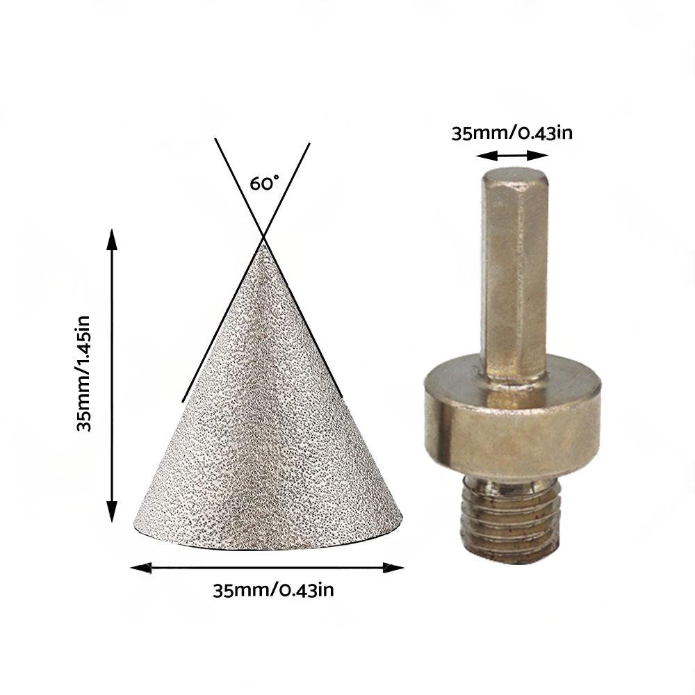 1 Pcs 35mm Diamond Chamfer Finger Bit Ceramic Tile Milling Cone Bit Cut.