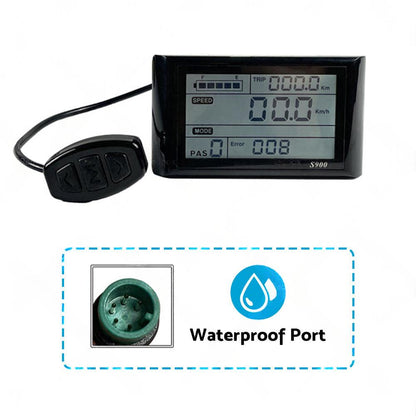 Ebike S900 LCD Displays Control Electric Bicycle Speed Meter Speedometer.