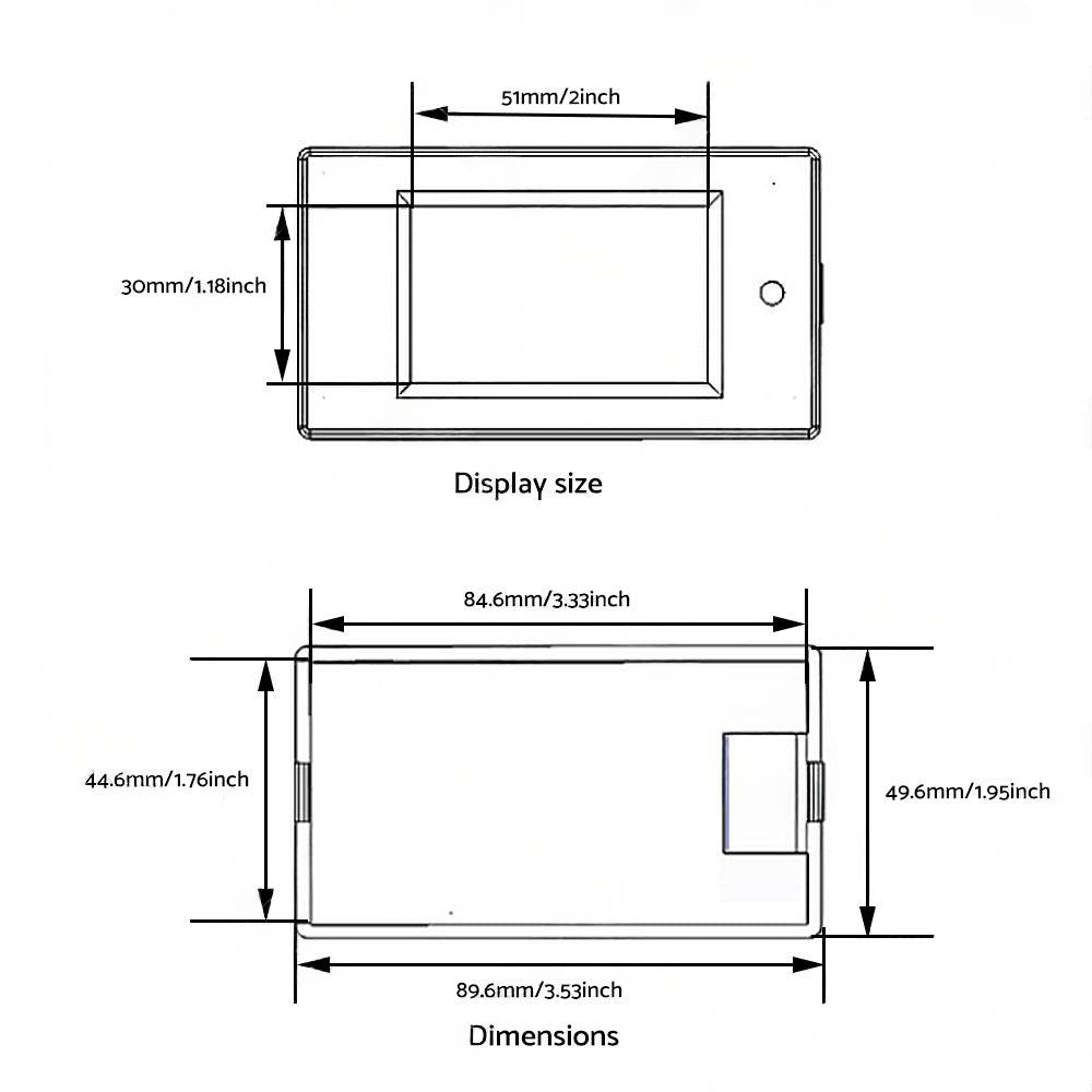 DC 6. 5~100V 20-50-100A LCD Digital Combo Panel Display Volt Amp Power Watt Meter.