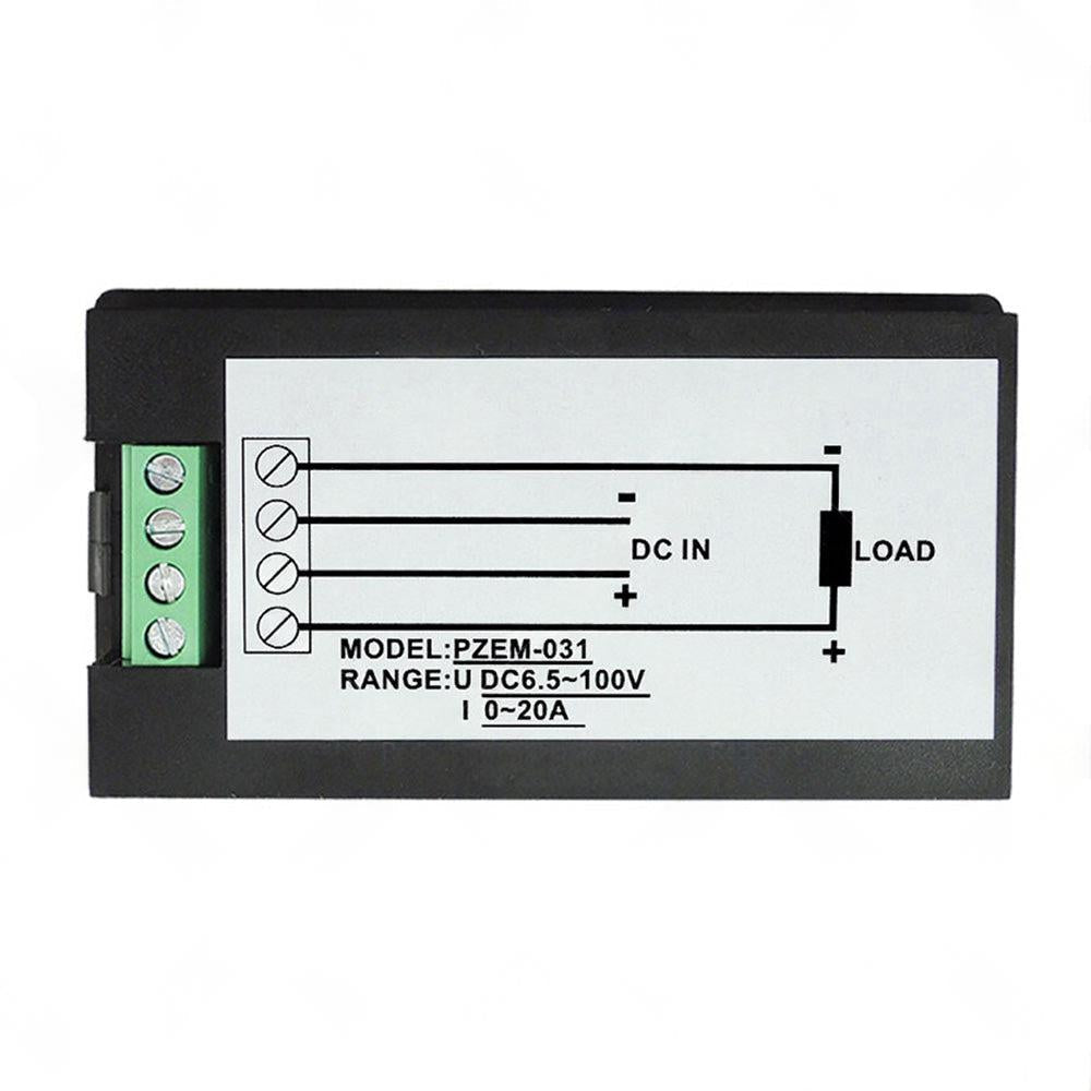 DC 6. 5~100V 20-50-100A LCD Digital Combo Panel Display Volt Amp Power Watt Meter.