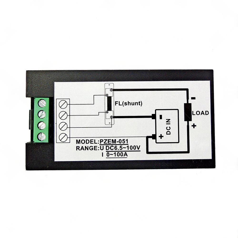 DC 6. 5~100V 20-50-100A LCD Digital Combo Panel Display Volt Amp Power Watt Meter.