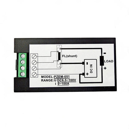 DC 6. 5~100V 20-50-100A LCD Digital Combo Panel Display Volt Amp Power Watt Meter.