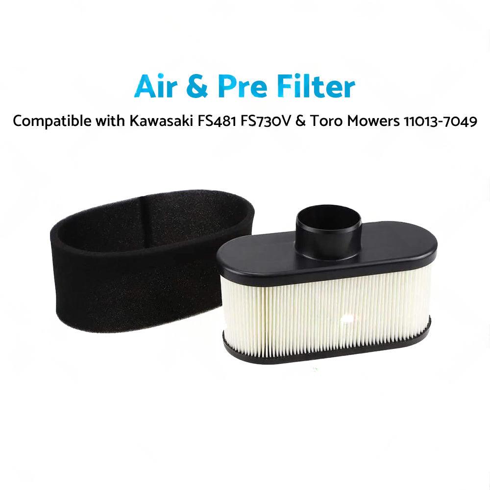 Air  and  Pre Filter Suitable For Kawasaki FS481 FS730V  and  Toro Mowers 11013-7049.