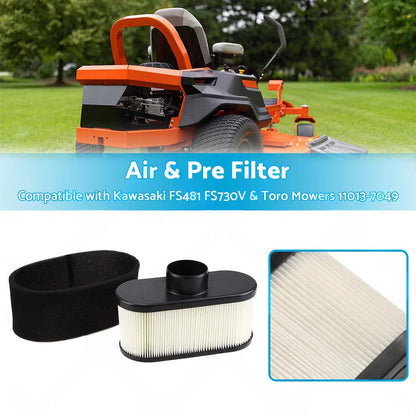Air  and  Pre Filter Suitable For Kawasaki FS481 FS730V  and  Toro Mowers 11013-7049.