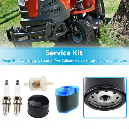 Service Kit Suitable For Briggs  and  Stratton Two Cylinder Motors Husqvarna Mowers.