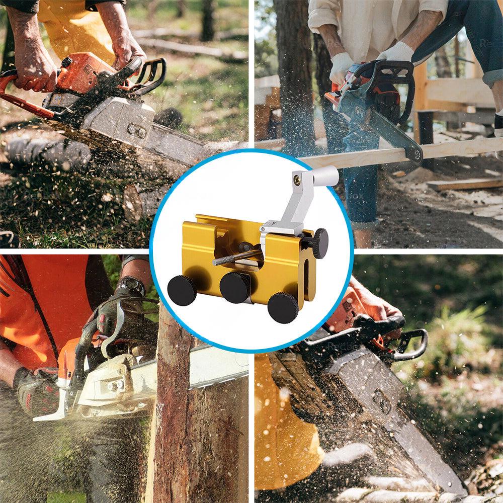 Portable Chainsaw Sharpener Jig Manual Chainsaw Sharpening with Sharpening Heads.