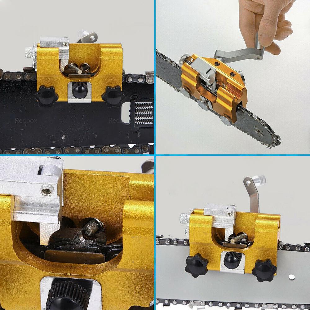 Portable Chainsaw Sharpener Jig Manual Chainsaw Sharpening with Sharpening Heads.