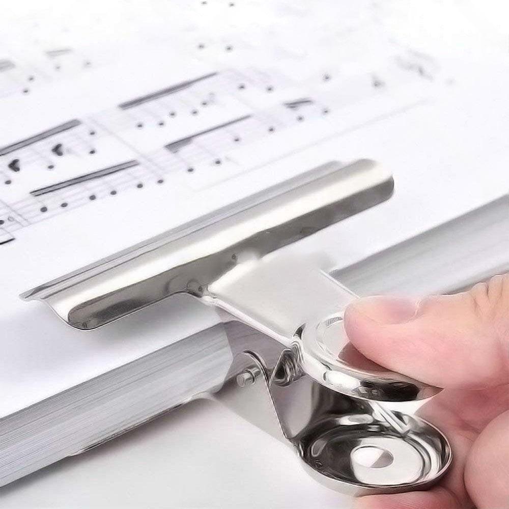 6/12PCS Stainless Steel Bulldog Paper Clip Metal Office Binder Grip Clamp 75mm.