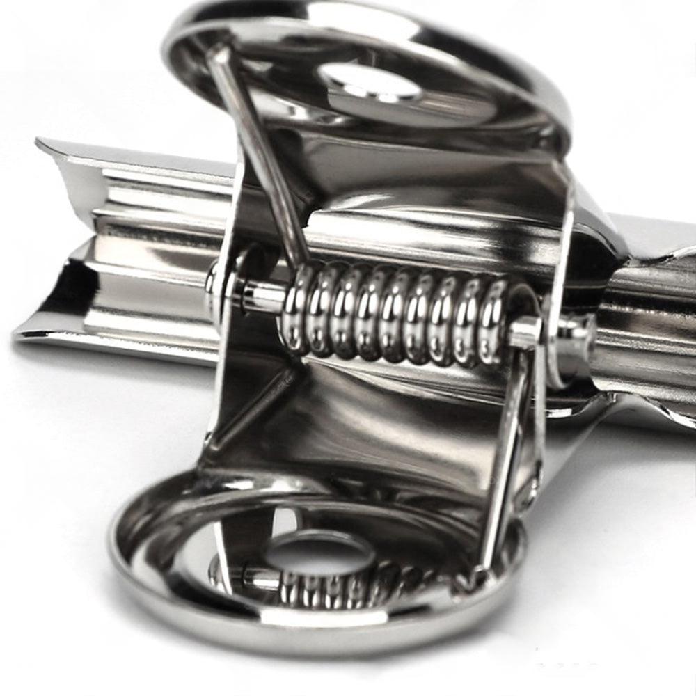 6/12PCS Stainless Steel Bulldog Paper Clip Metal Office Binder Grip Clamp 75mm.