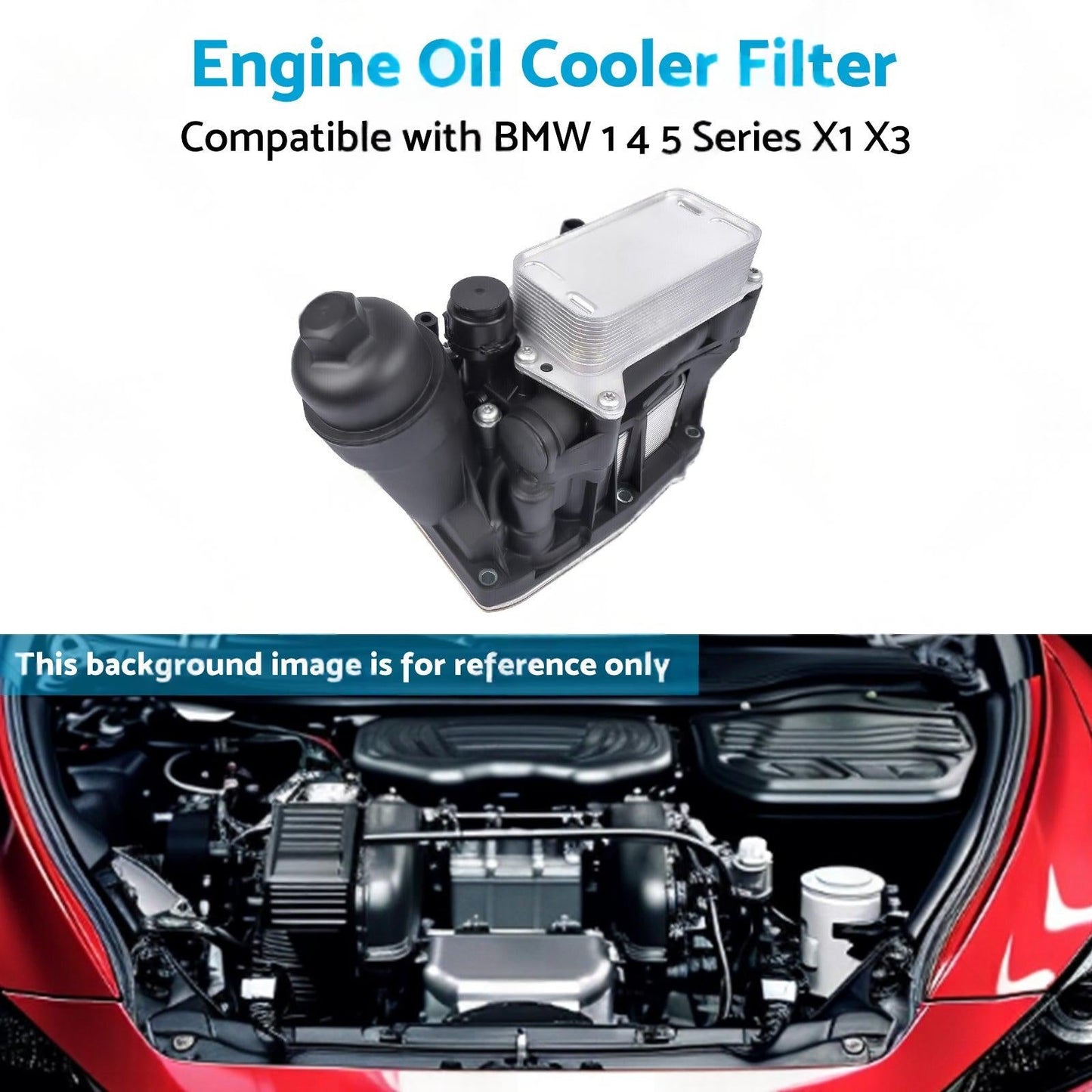 Engine Oil Filter Housing  and  Cooler 11428507697 SuitableFor BMW N47 N57 F25 10-19.