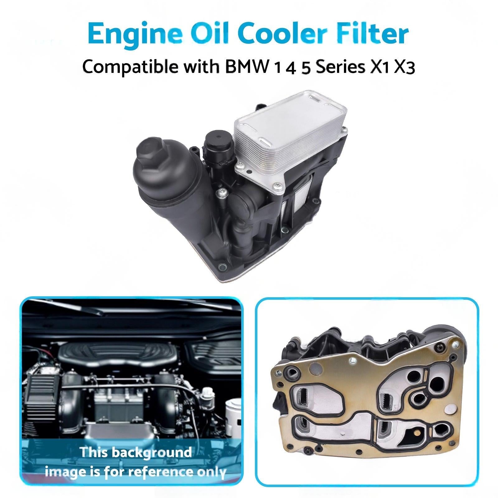 Engine Oil Filter Housing  and  Cooler 11428507697 SuitableFor BMW N47 N57 F25 10-19.