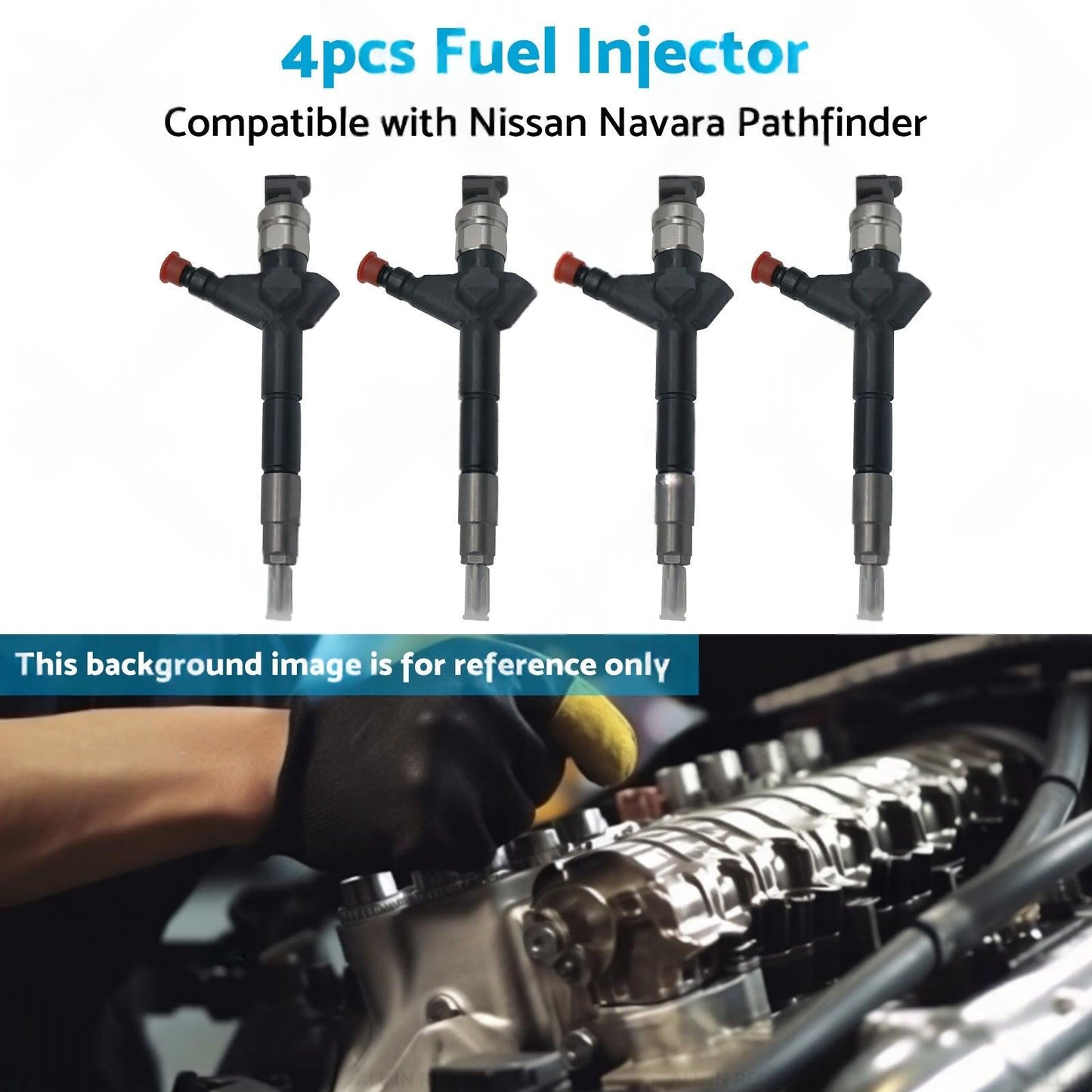 4x 095000-5650 Diesel Injector Suitable for Nissan Navara Pathfinder 095000-5655.